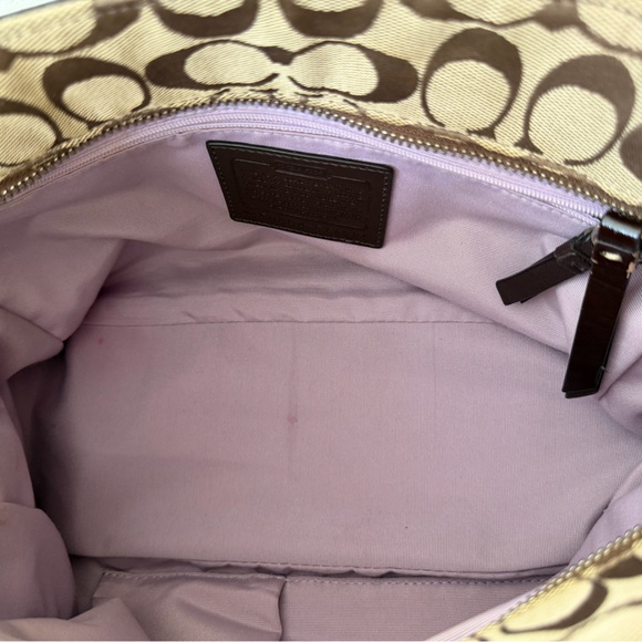 GUC COACH monogram Khaki/brown canvas tote bag - Picture 8 of 14